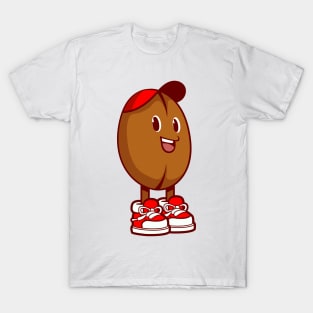 Coffee bean cartoon character T-Shirt